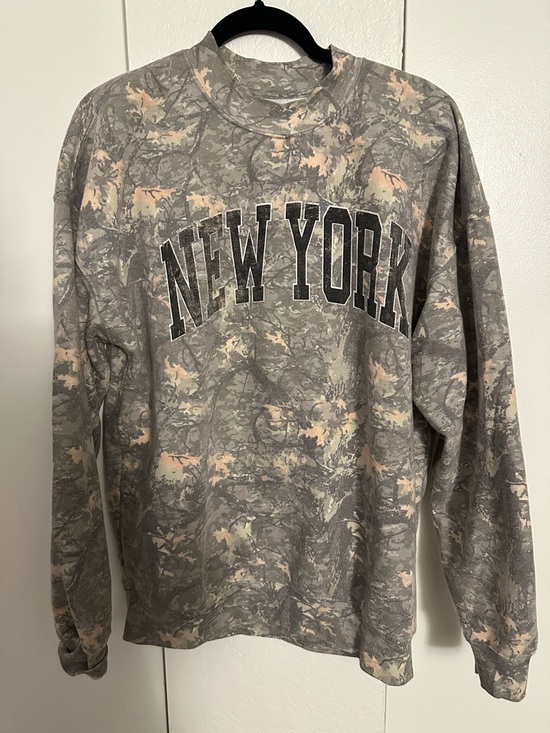 state of mine Other - State of Mind Gray and Beige Camo New York Crewneck